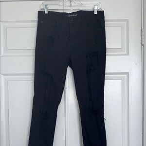 Express Black Distressed Jeans